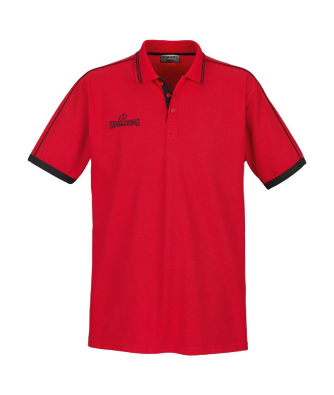 Camiseta de Baloncesto Spalding Polo Hombre Rojo/Negro