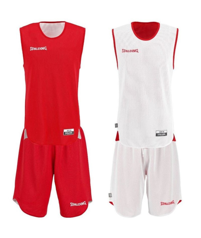 Conjunto Basquetebol Spalding Set de Doubleface Kids Vermelho/branco