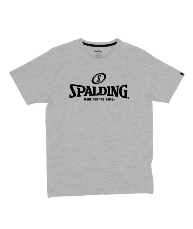 Camiseta de Baloncesto Spalding Essential Logo infantil Grey Melange