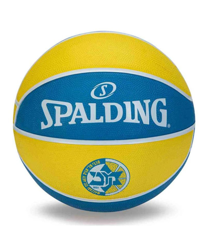 Pelota de Baloncesto Spalding 2018 Euroleague Team Sz7 Rubber - Maccabi