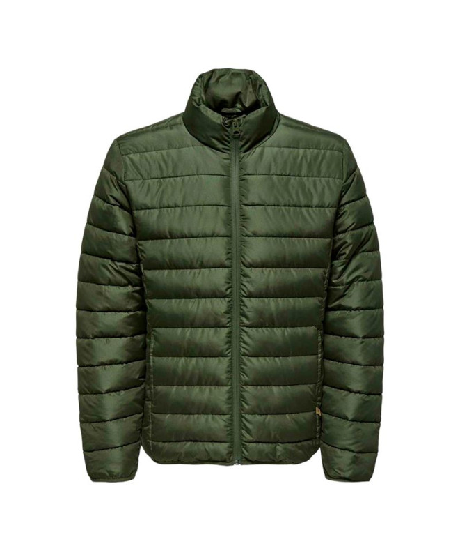 Casaco Homem ONLY & SONS Onsbrody Quilt Vd Olive Night