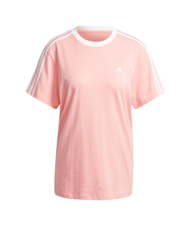 Camiseta adidas Mulher Essentials 3-Stripes Rosa