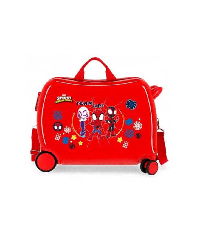 Mala Infantil Marvel Abs 4R. (2 Multi) Aranha e Amigos Vermelho