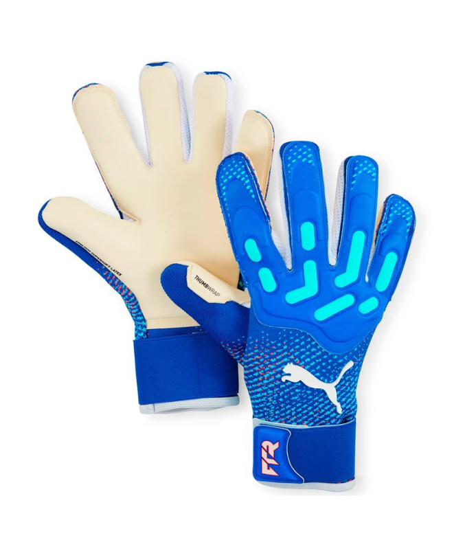 Gants de PorteroFootball by Puma Future Pro Hybrid Bluemazing Sunset Glow Electric Peppermint Blue