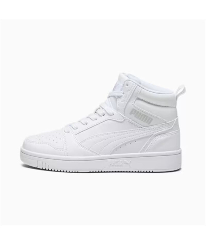 Chaussures Enfant de Puma Rebound V6 Mid White/Cool Light Black