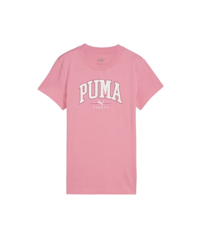 Camiseta Casual Gráfico Puma Squad Mulher