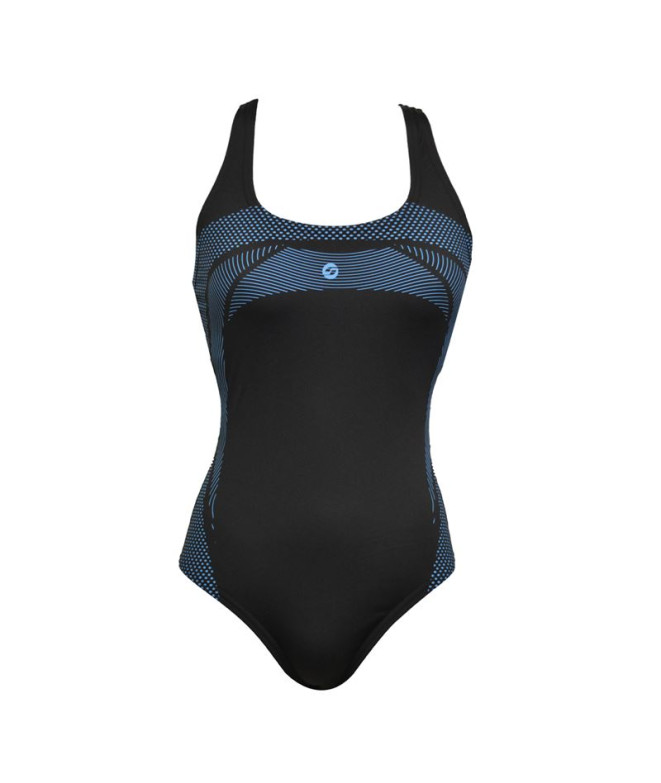 Maillot de bain Natation Ras Femme de Lorna Sport Back Swimsuit Black