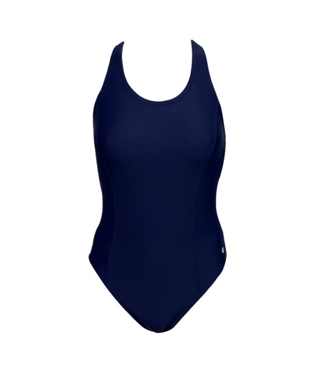 Bañador Ras Solid Classic Back Mujer Azul Marino