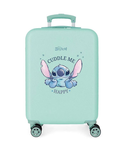 Mala Disney Abs 55Cm 4R Stitch Cuddle Me Happy Turquesa