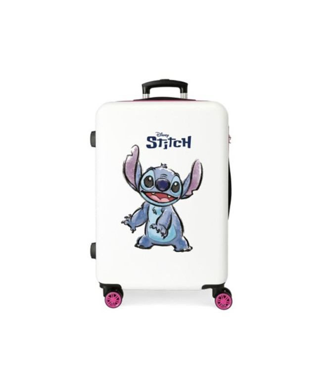 Trolley Disney Abs Mala 65Cm.4W Adorável Stitch Branco