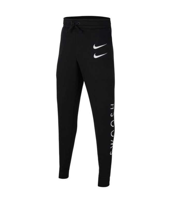Pantalones Nike Sportswear Swoosh Negro Niño