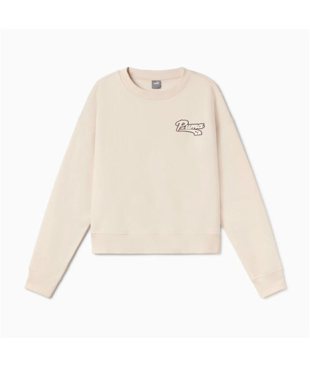Moletom Puma Script Crew Fl Mulher