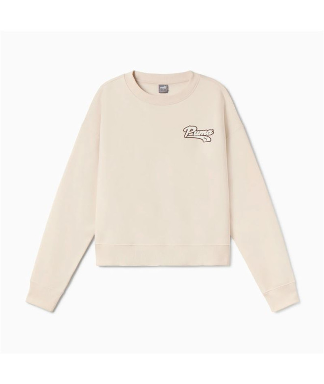 Sudadera Puma Script Crew Fl Mujer