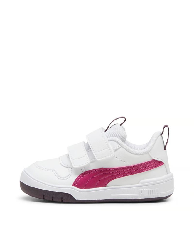 Zapatillas Casual Puma Multiflex SL V Infantil Blanco/Magenta