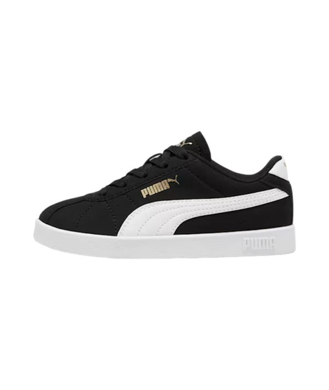 Sapatilhas Casual Infantil Puma Club II Ps Preto/Branco/Dourado