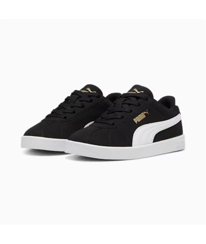 Zapatillas Puma Club II Ps Infantil Negro/Oro