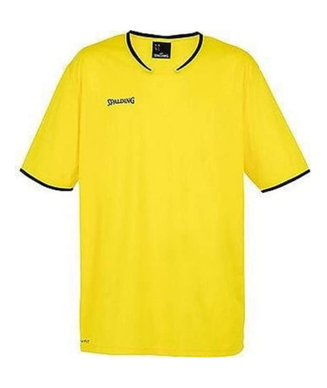 T-shirt Basket-ball Spalding Homme de Move Shooting Jaune citron vert/Noir