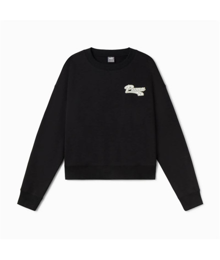 Sudadera Casual Puma Script Crew Fl Mujer