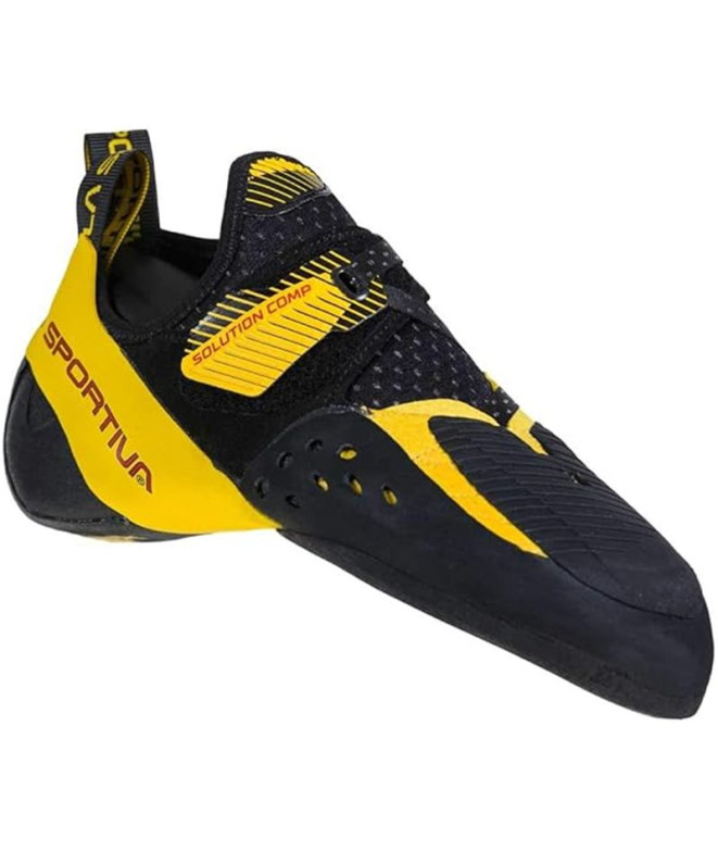 Pies de Gato La Sportiva Solution Comp Hombre Negro/Amarillo