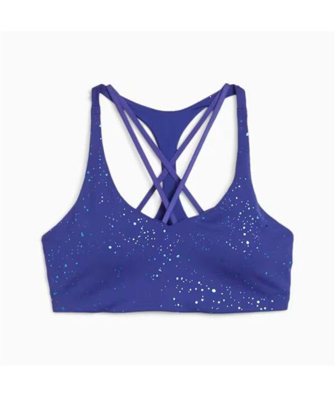 Sujetador Deportivo de Fitness Puma Move Intergalactic Bra Mujer Azul
