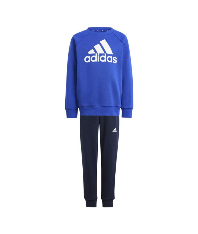 Conjunto adidas Set Infantil Pequeno Essentials Logo Jogger Fleece Azul