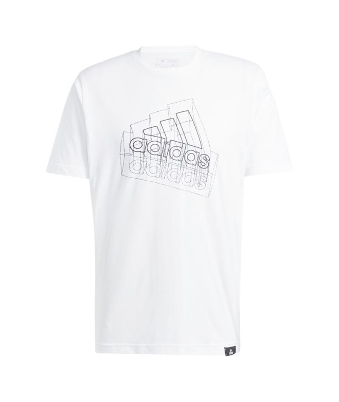 Camiseta adidas Homem Tech Bos Graphic Branco