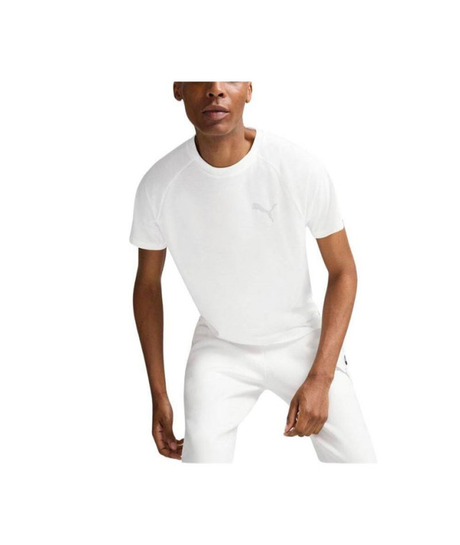 Camiseta Casual Puma Evostripe Hombre Blanco