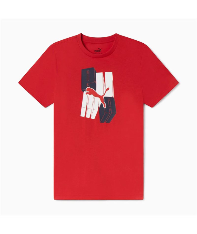 Camiseta Casual Puma Essentials+ Graphic Menino