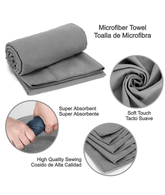 Toalla Microfibra Bali 80X130 Cm Gris Enebe