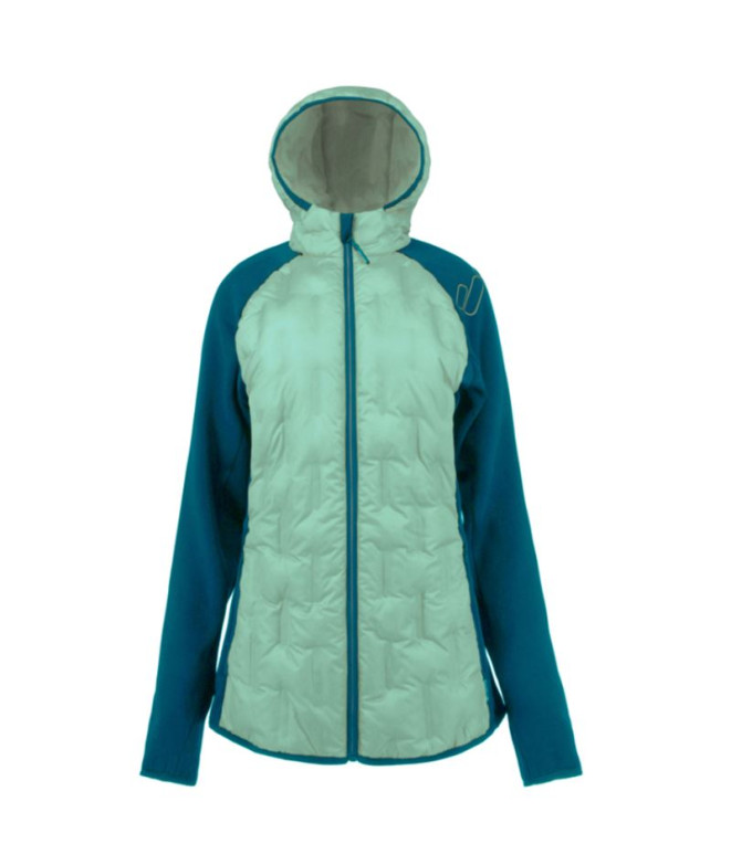Chaqueta de Montaña Joluvi Hibrida Rik Menta Azul Profundo Mujer