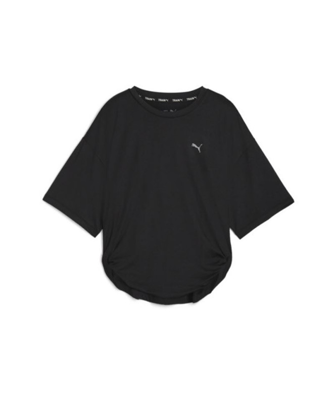 Camiseta de Yoga Puma Studio Twist - Reg Mujer Negro