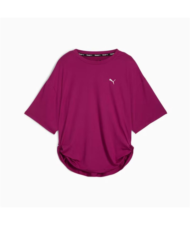 Camiseta Yoga Mulher de Puma Studio Twist - Reg Magenta Glem