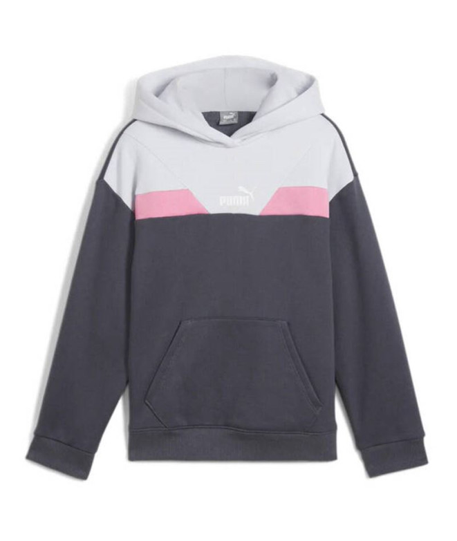 Moletom Menina Puma Power Hoodie Fl G Cinzento/Branco/Rosa