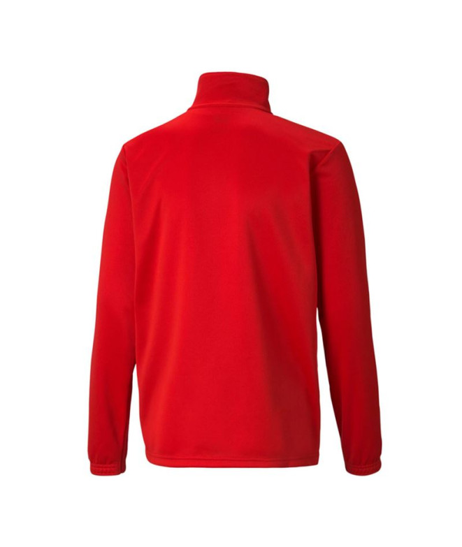 Moletom Infantil Puma 1/4 Team Rise Vermelho