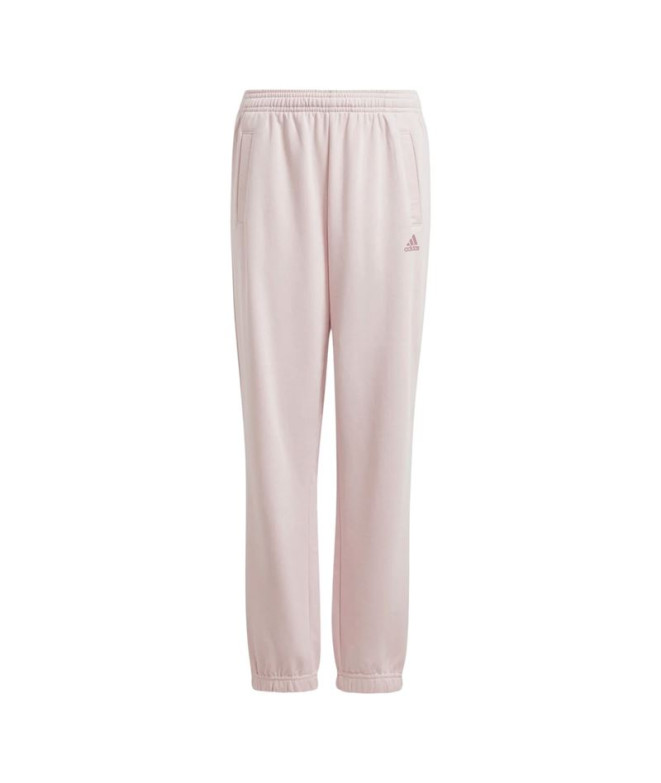 Calça adidas Infantil Essentials Small Logo Feel Cozy Fleece Rosa