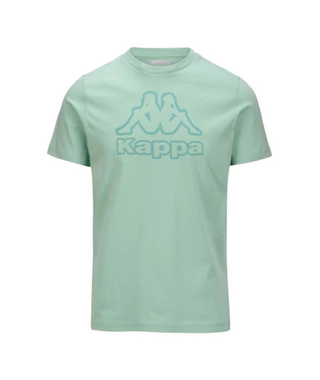 Camiseta Kappa Homem Verde líquen cremoso/Verde wasabi