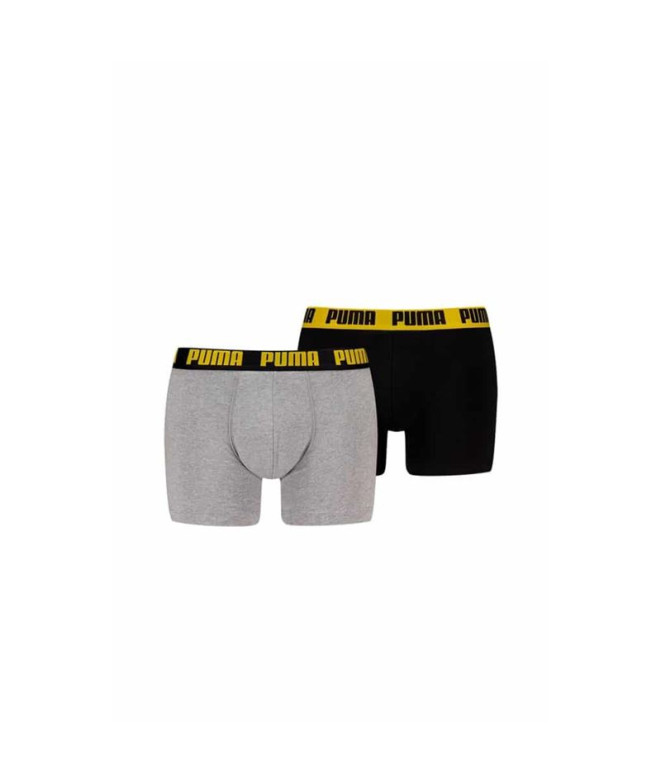 Cuecas Homem Puma Everyday Basic Preto/Cinza/Amarelo Pack