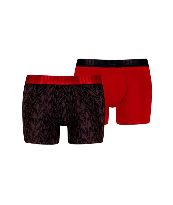Calzoncillos Puma Terrace Print Hombre Negro/Granate Pack