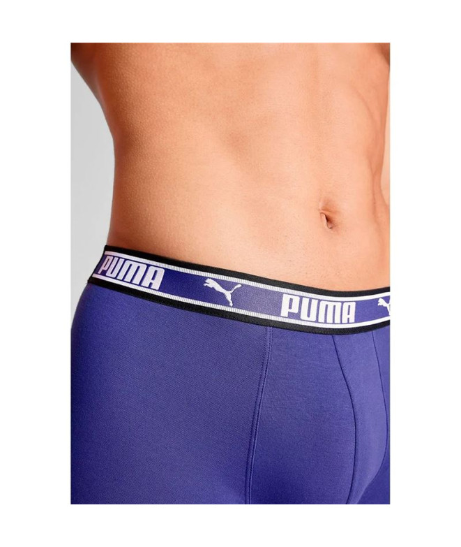 Cuecas Homem Puma Dual Logo Purple combo Pack