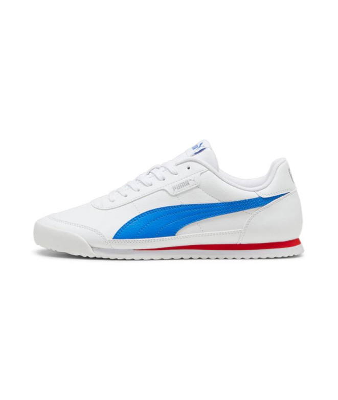 Chaussures Décontracté Homme Puma Turino II Blanc/Bleu/Rouge