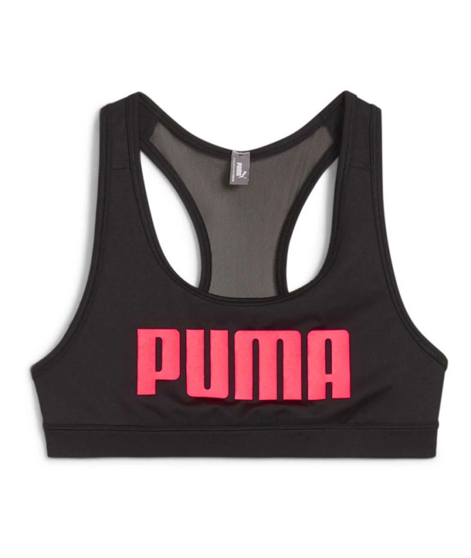 Brassiere de sport Fitness Femme de Puma 4 Keeps Bra Noir/Rose