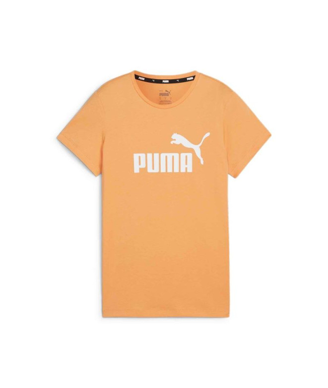 Camiseta Casual Mulher Puma Essentials Logo (S) Laranja