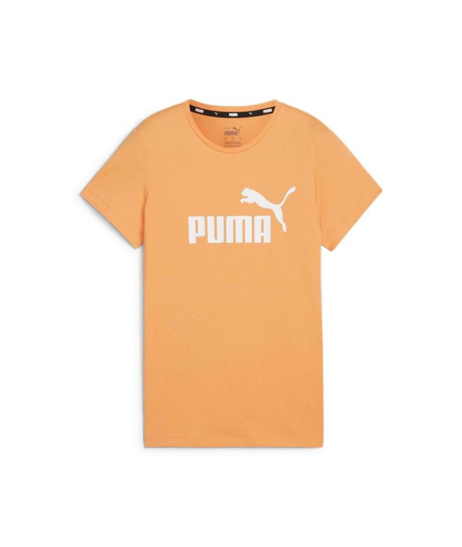 Camiseta Casual Puma Essentials Logo (S) Mujer Naranja