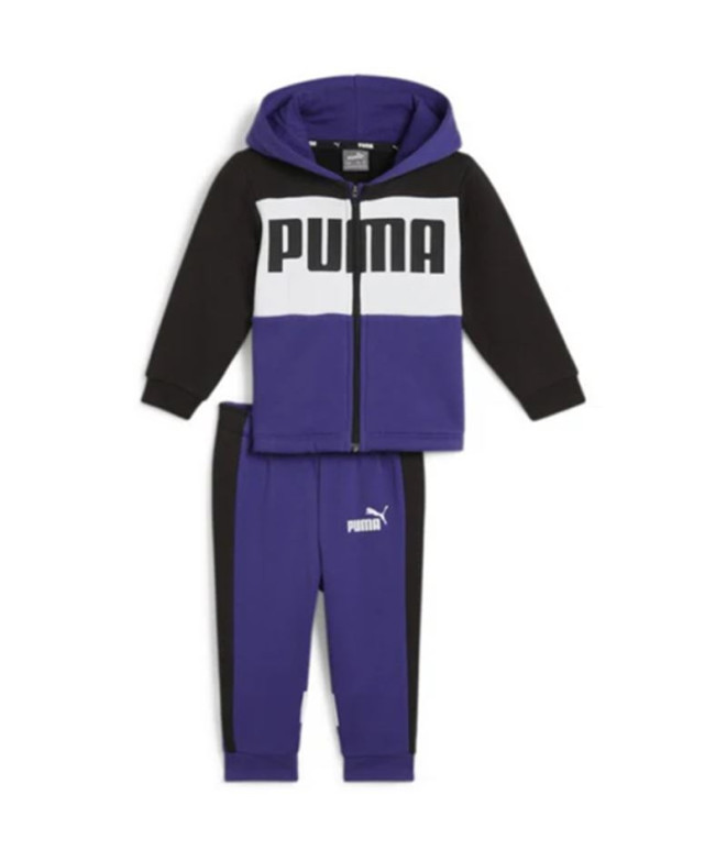 Calça Casual Infantil Puma Minicats Colorblock Jogger Fl Azul