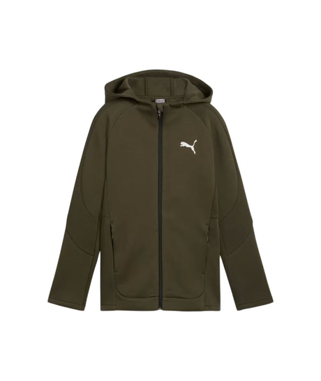Sudadera Casual Puma Evostripe Fz Hoodie Dk Niño Oliva Oscuro
