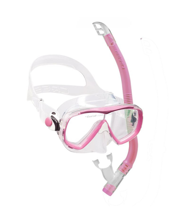 Kit Cressi Estrella Vip Infantil Transparente/Rosa