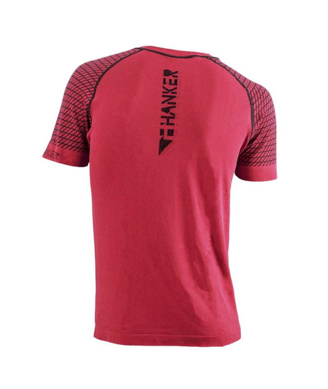 T-shirt running de Hanker M/Court Rouge