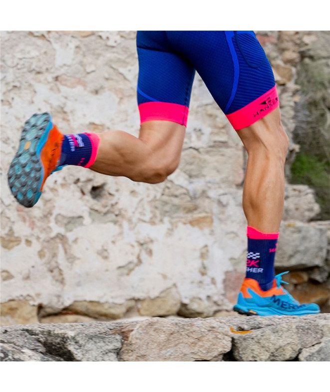 Meias Running de Hanker Run Navy Blue