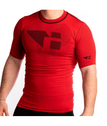 T-shirt Running de Hanker M/Court Thermique Yod Rouge
