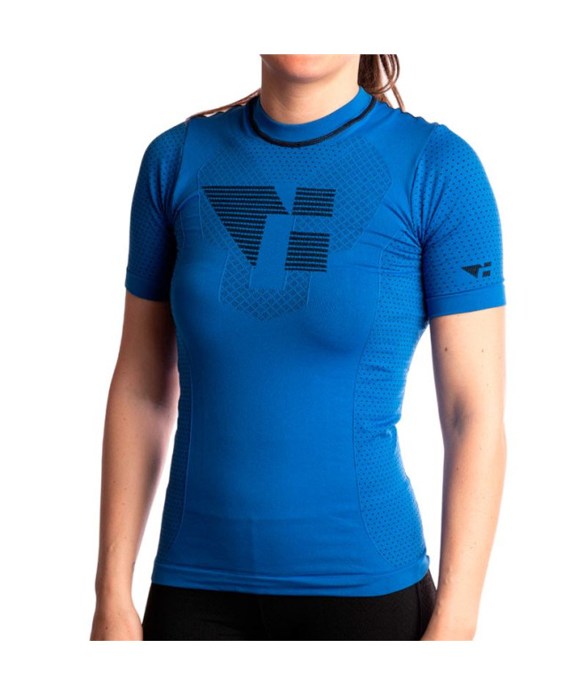 Camiseta Running de Lenço M/Curto térmico Yod Azul